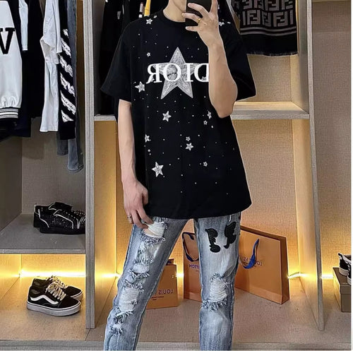 Damen Modisches Oversized T-Shirt mit Sternenmotiv Echoarchiv