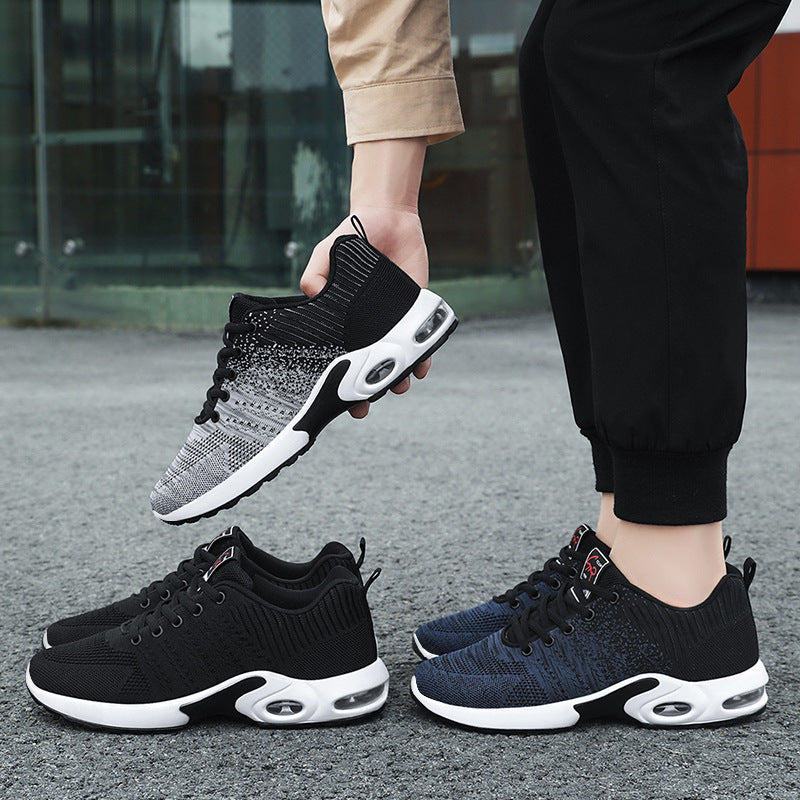 Herren nan leichter Strick-Running-Sneaker mit gepolsterter Fersenstütze und sichtbarer Luftkissen-Zwischensohle Echo Archiv