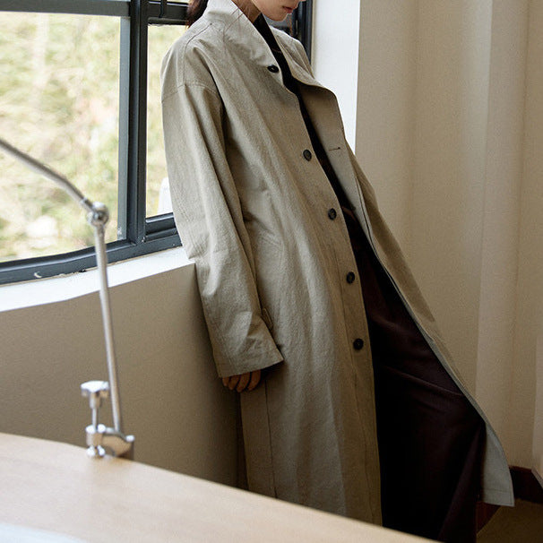 Damen Urbaner Lange Trenchcoat Echoarchiv