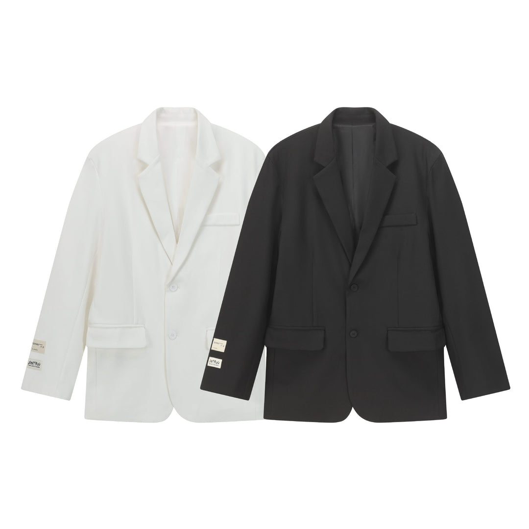 Damen Oversize Blazer mit Reverskragen, Zweiknopfleiste und Pattentaschen Echoarchiv