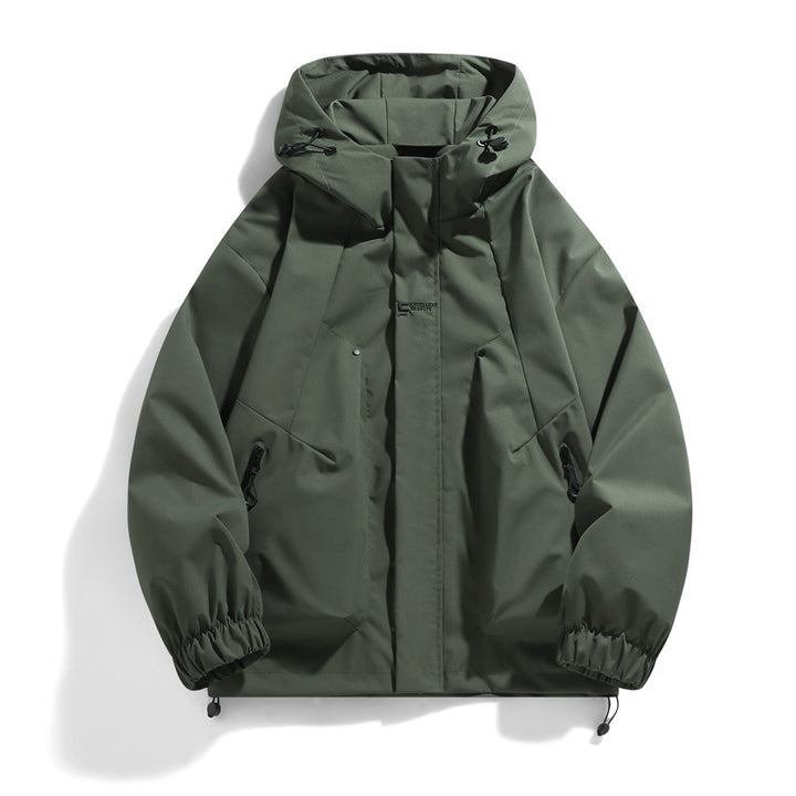 Herren Funktionsjacke mit verstellbarem Kapuzenkragen und seitlichen Taschen Echoarchiv