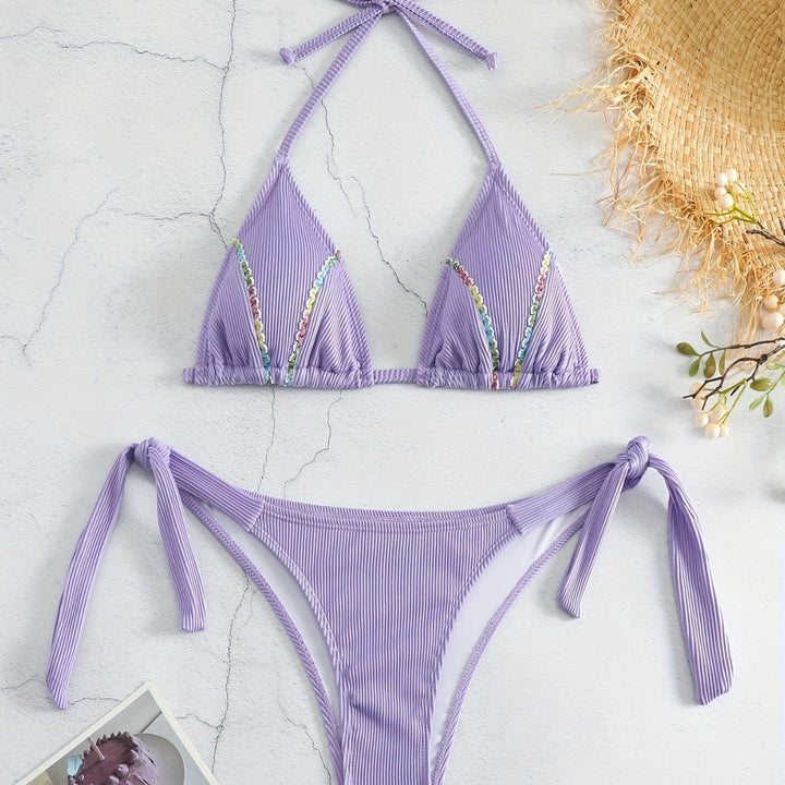 Damen Triangel-Bikini mit verspielten Bändern Echo Archiv