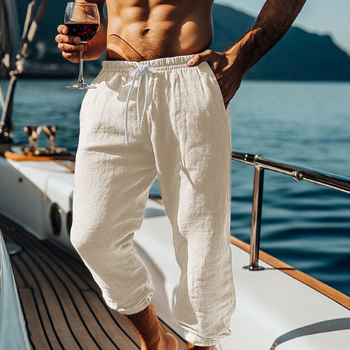 Herren lässige Freizeithose mit elastischem Bund und praktischen Seitentaschen Echoarchiv