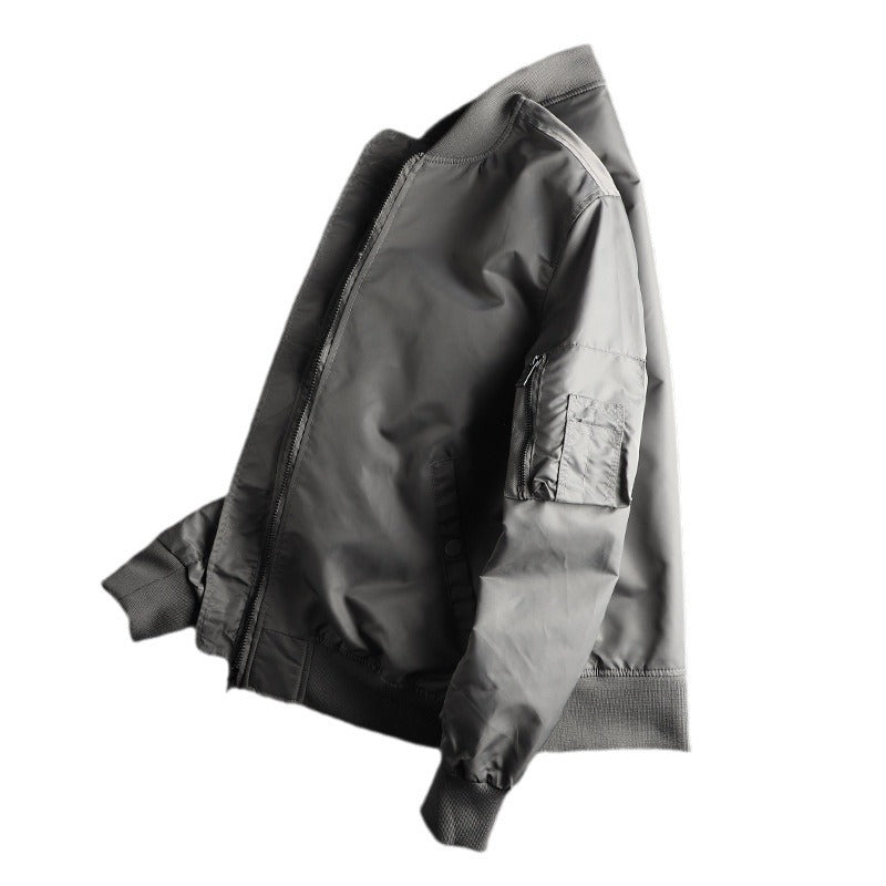 Herren nan windabweisende Nylon-Bomberjacke im MA-1 Stil mit Ärmeltasche und gerippten Bündchen Echo Archiv
