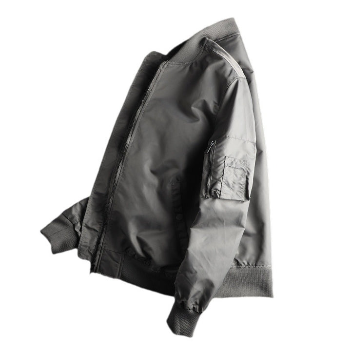 Herren nan windabweisende Nylon-Bomberjacke im MA-1 Stil mit Ärmeltasche und gerippten Bündchen Echo Archiv