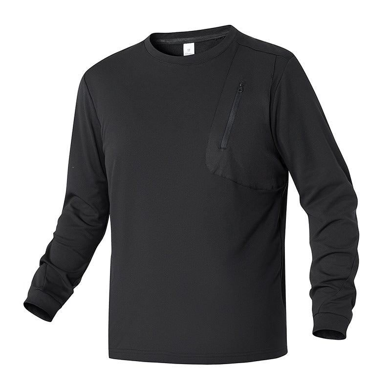 Unisex Oversize Langarm‑Sweatshirt mit Brustreißverschlusstasche und Rundhalsausschnitt Echoarchiv