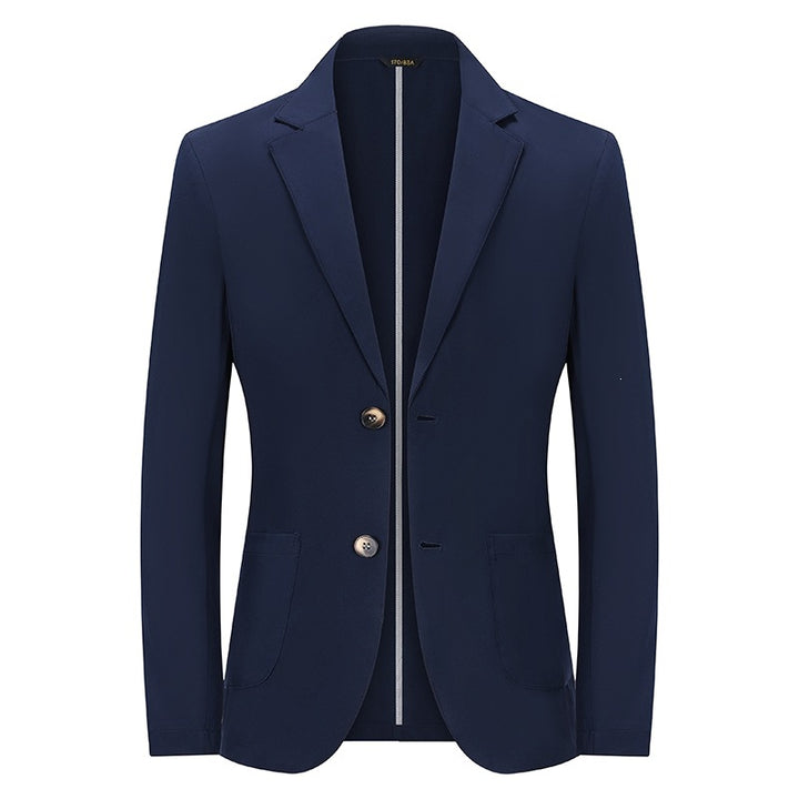 Herren Modernes Slim-Fit Sakko mit schmalem Revers und aufgesetzten Taschen Echoarchiv