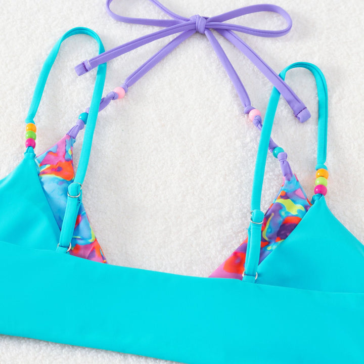 Damen verspielter Bikini mit buntem Floral-Design Echo Archiv