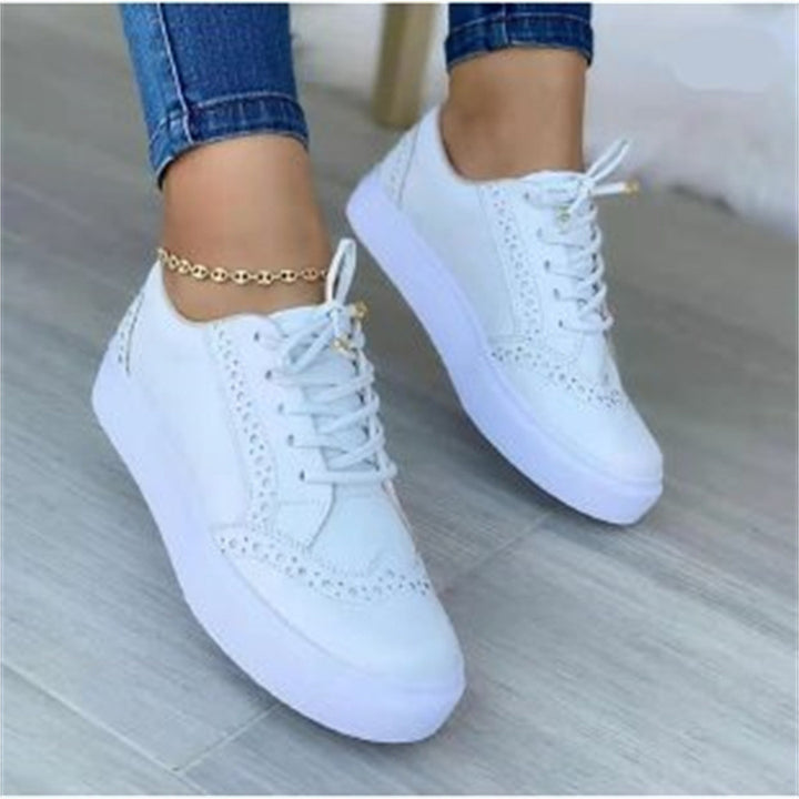 Damen Schnürer-Plateau-Sneaker im Brogue-Stil mit Komfortfußbett Echo Archiv