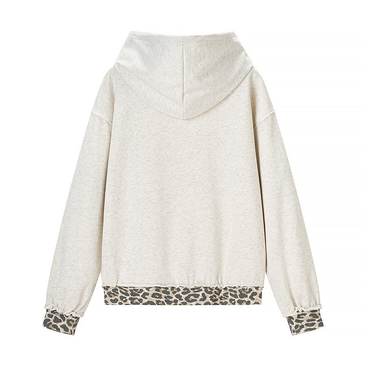 Damen Oversize‑Kapuzenpullover mit Leo‑Futter, Used‑Details und Kängurutasche Echo Archiv