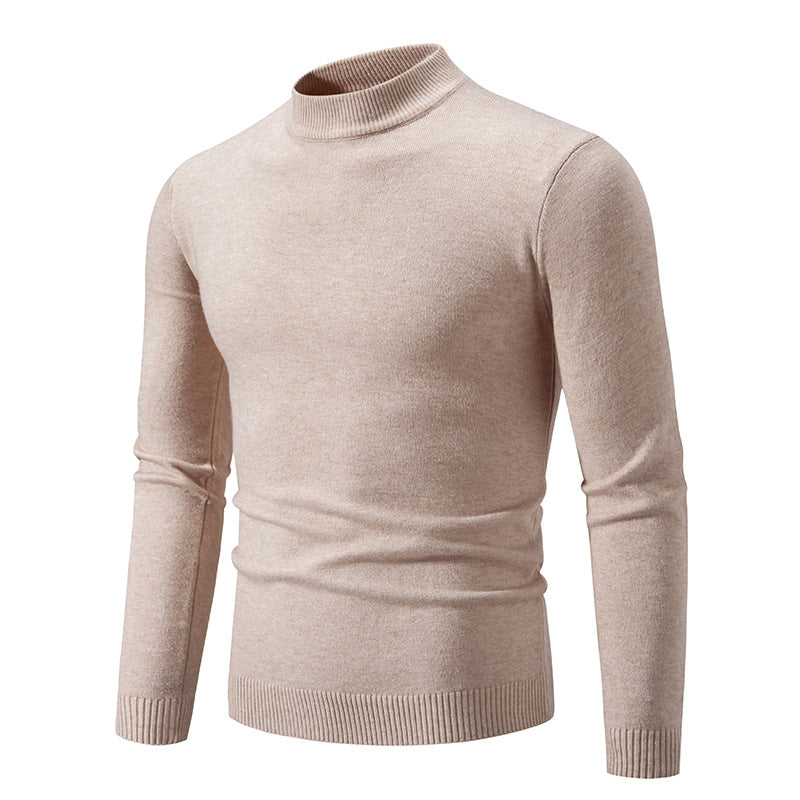 Herren Feinstrickpullover mit hohem Kragen und elastischen Bündchen Echoarchiv
