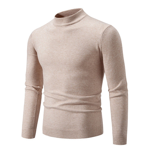 Herren Feinstrickpullover mit hohem Kragen und elastischen Bündchen Echoarchiv