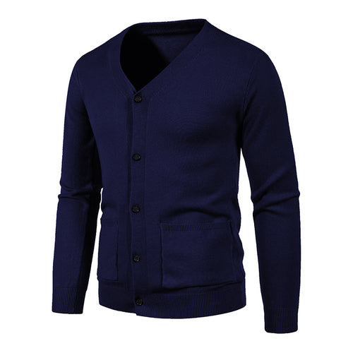 Herren Strickjacke mit V-Ausschnitt und praktischen Taschen Echoarchiv
