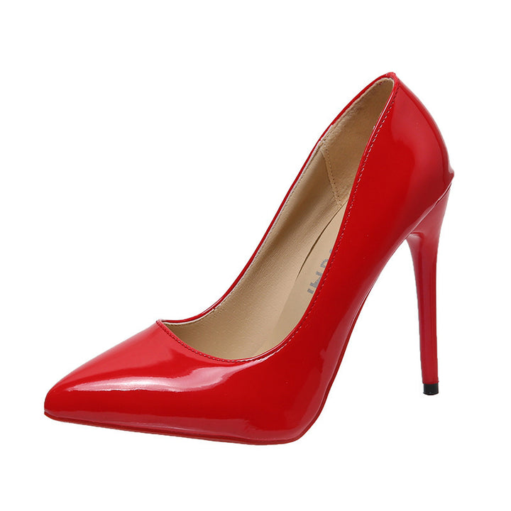Damen nan spitzer bürotauglicher Pumps aus Lackoptik mit schmalem Stiletto und gepolstertem Komfortfußbett Echo Archiv