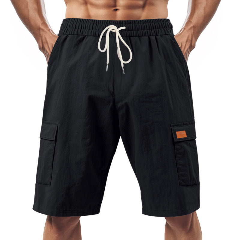 Herren praktische Cargo-Shorts mit elastischem Bund und seitlichen Taschen Echoarchiv