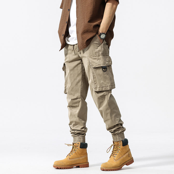 Herren Cargo-Jogginghose im Utility-Stil mit Elastikbund, Kordelzug und Multifachtaschen Echo Archiv
