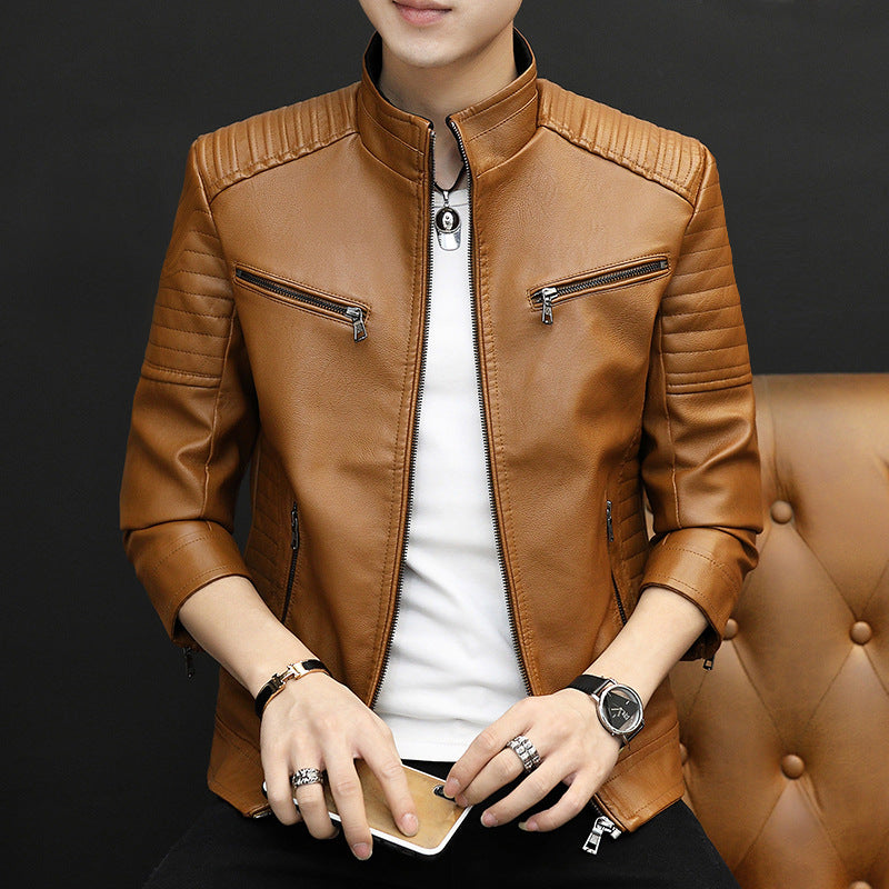 Herren modische Bikerjacke mit Steppungen Echoarchiv