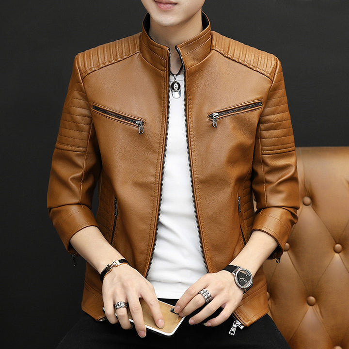 Herren modische Bikerjacke mit Steppungen Echoarchiv