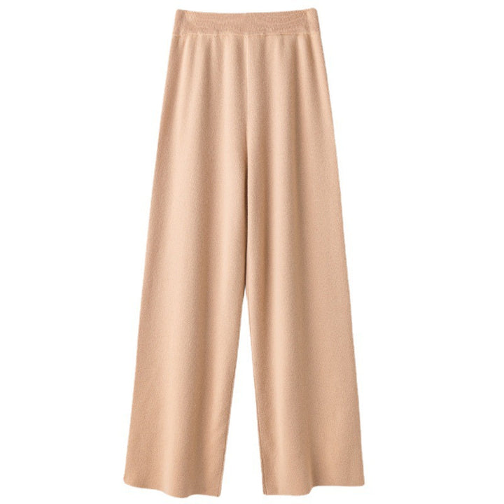 Damen Weite Strickhose mit hohem Bund und kaschmirähnlicher Weichheit Echoarchiv