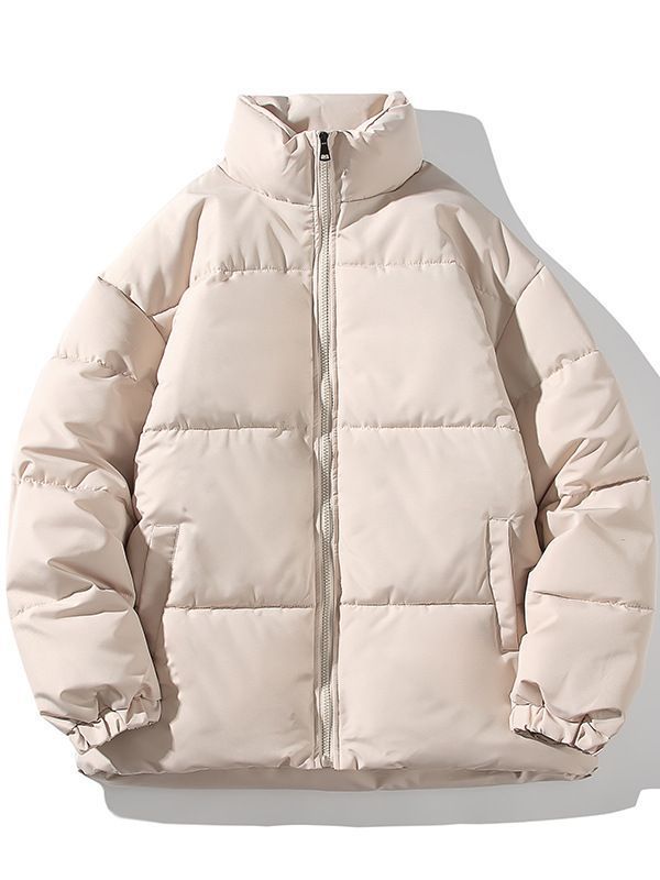 Herren isolierte Steppjacke mit hohem Kragen und elastischen Bündchen Echoarchiv