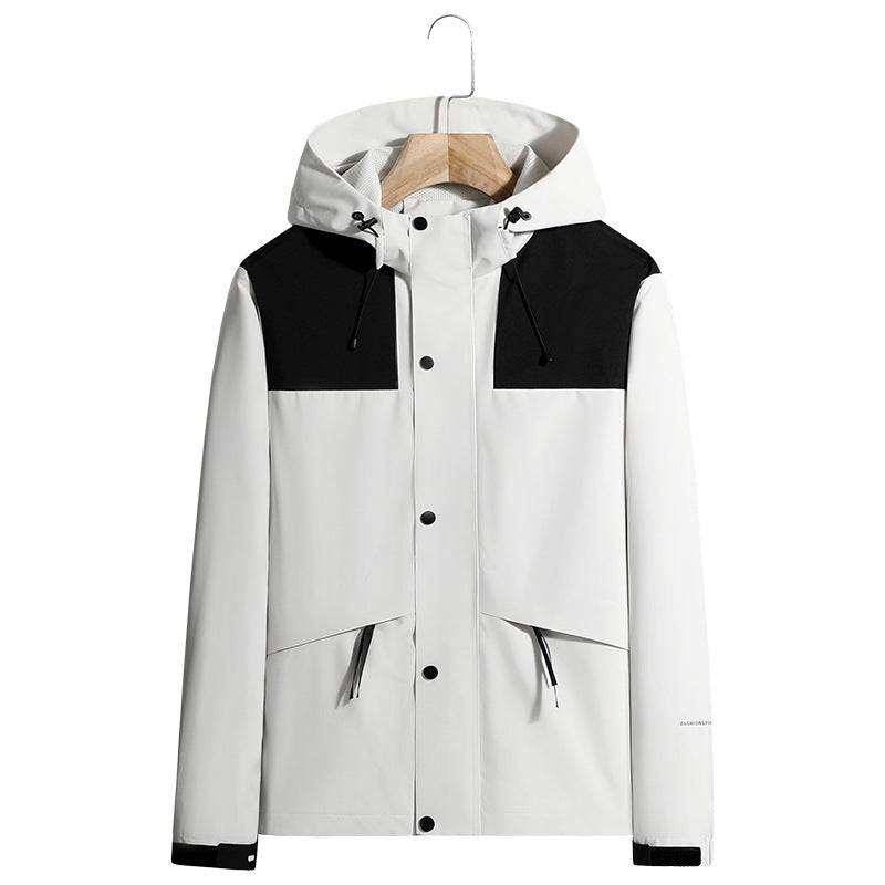 Herren Leichte wasserabweisende Kapuzen-Softshelljacke mit verdeckter Druckknopfleiste und Kordelzug Echo Archiv