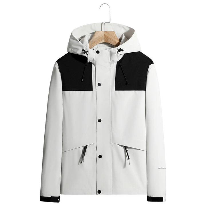 Herren Leichte wasserabweisende Kapuzen-Softshelljacke mit verdeckter Druckknopfleiste und Kordelzug Echo Archiv
