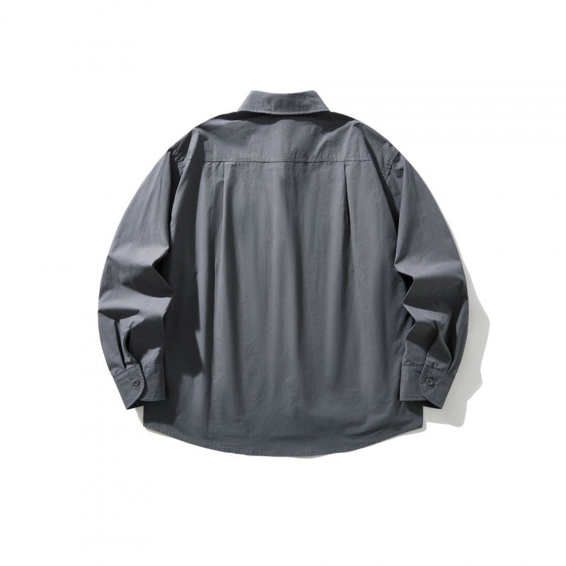 Herren Boxy-Overshirt mit Brusttasche und Hemdkragen aus leichtem Baumwollmix Echo Archiv