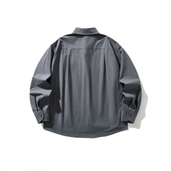 Herren Boxy-Overshirt mit Brusttasche und Hemdkragen aus leichtem Baumwollmix Echo Archiv
