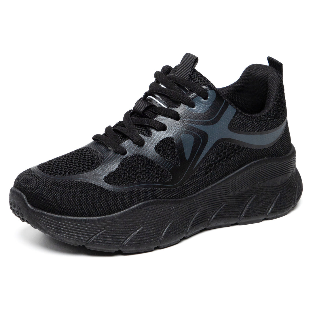 Damen nan nahtloser Performance-Walking-Sneaker mit atmungsaktivem Strickoberteil, verstärkter Zehenkappe und extrahoher Dämpfungsplateausohle Echo Archiv