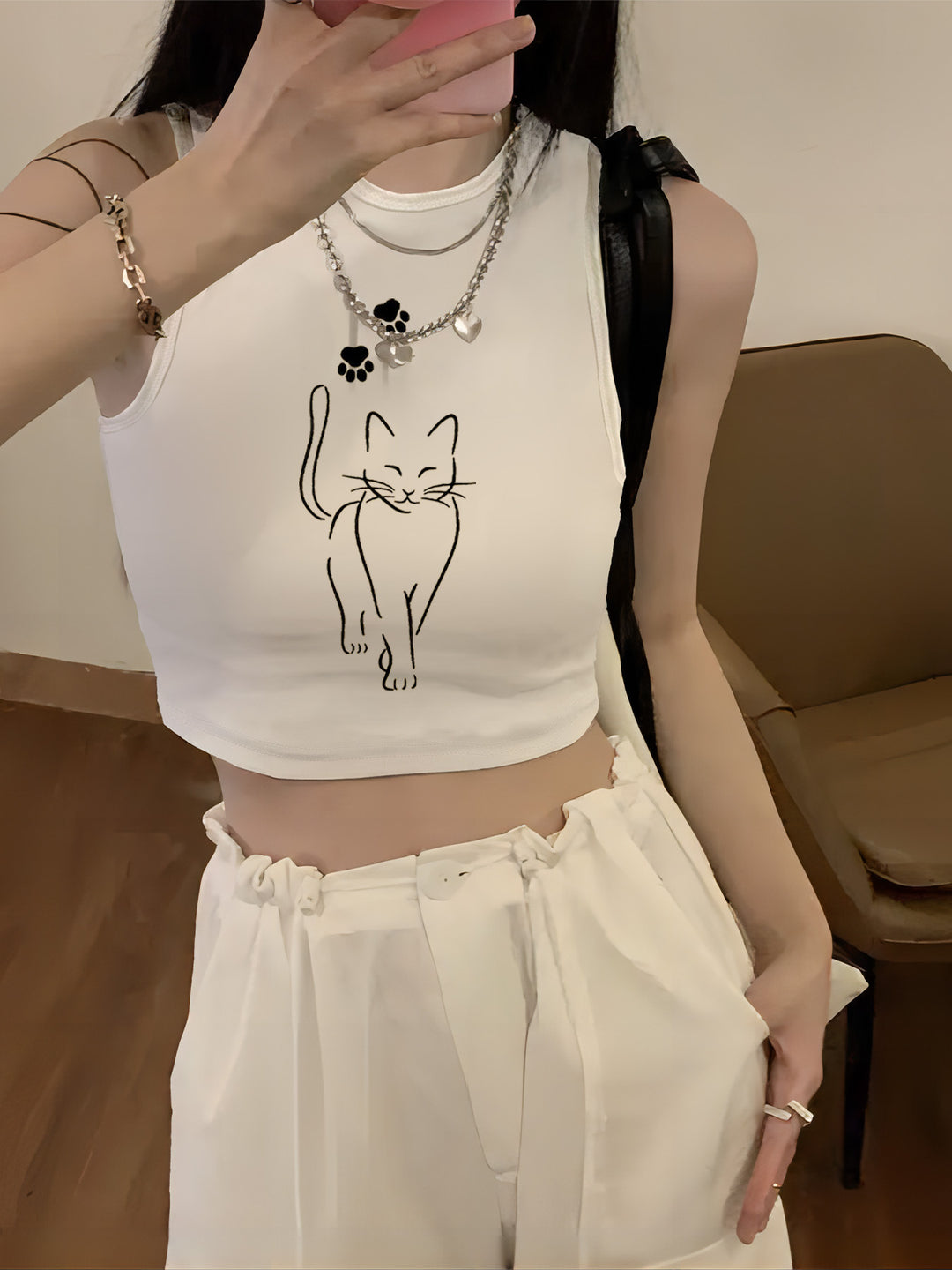 Damen Crop-Top mit kreativem Spruch und lässigem Schnitt Echo Archiv