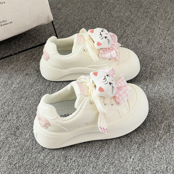 Damen Sportliche Sneaker mit verspieltem Katzenmotiv und weich gepolsterter Sohle Echo Archiv