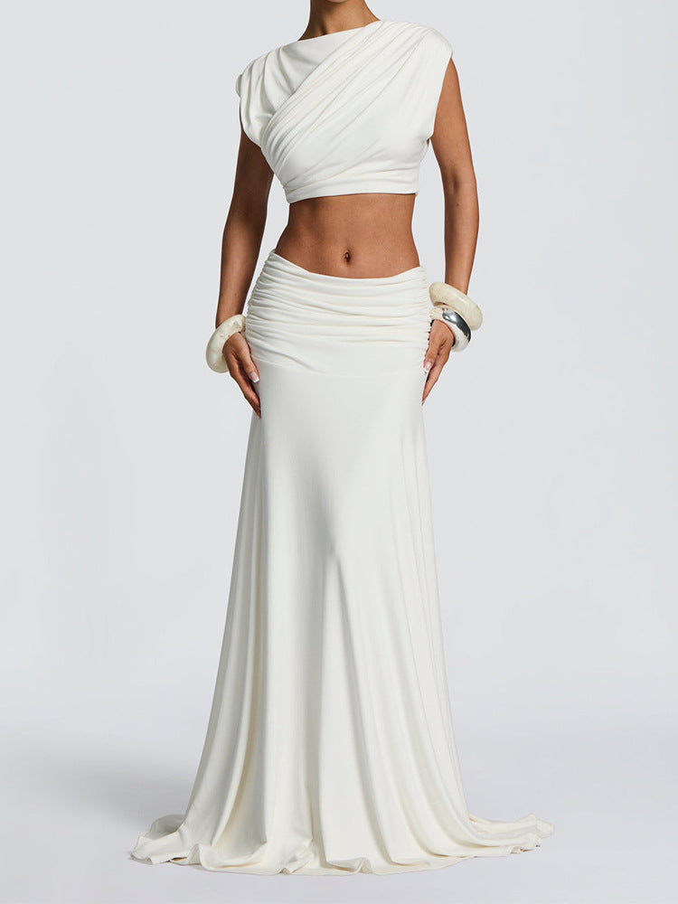 Damen Elegantes Wickelkleid mit raffinierten Drapierungen Echo Archiv