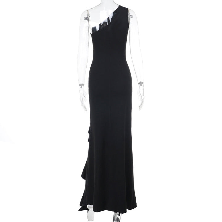 Damen Elegantes Maxikleid mit asymmetrischem Schnitt und Raffung Echo Archiv