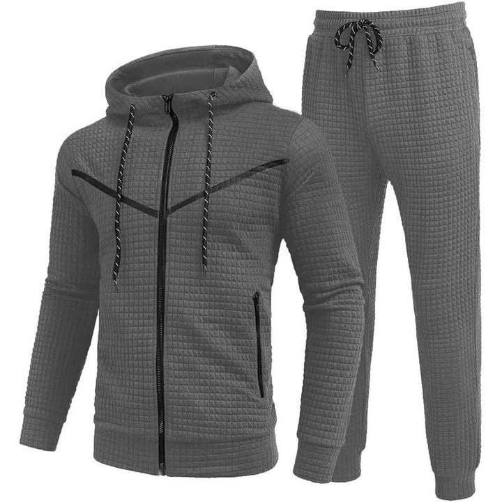 Herren Fleece-Jogginganzug mit strukturiertem Design Echoarchiv