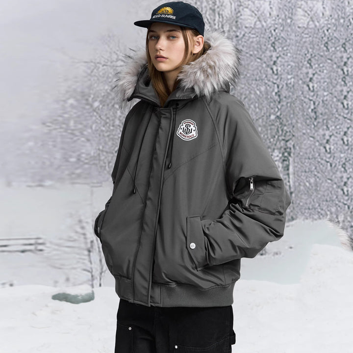 Damen nan oversized Thermo-Parka mit voluminöser Kapuze, abnehmbarer Webpelzblende und Rippbündchen Echo Archiv