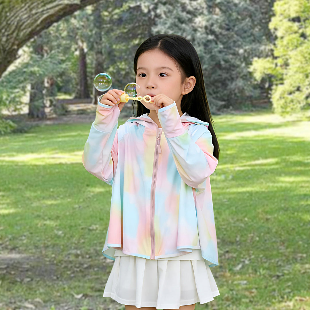 Unisex nan leichte Kinder-Sonnenjacke mit UV-Schutz, Kapuze und wasserabweisendem Funktionsstoff  Echo Archiv