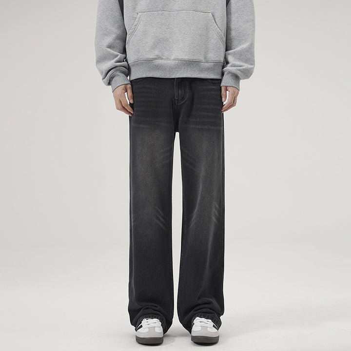 Herren Ultraweite Vintage-Denim-Palazzohose mit verlängerter Saumkante und Five‑Pocket-Details Echo Archiv