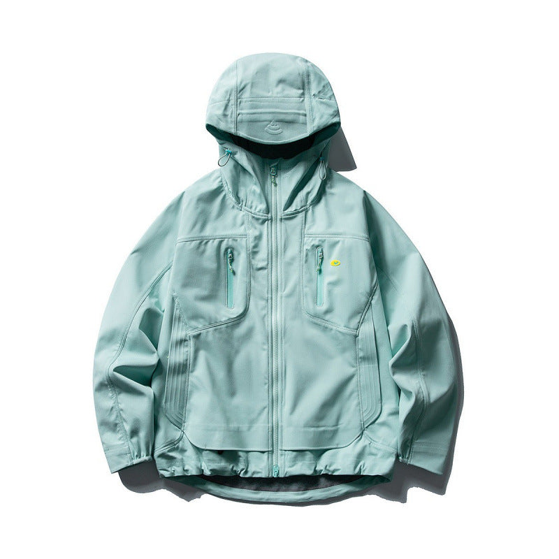 Unisex Technische Softshell-Fieldjacke mit verschweißten Nähten, vier Reißverschlusstaschen und verlängerter Rückenpartie Echo Archiv