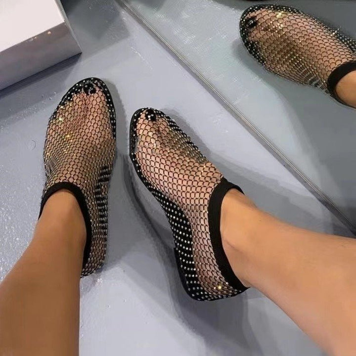Damen Mesh-Booties mit Strassbesetztem NetzgewEcho Archive und elastischem Schaft Echo Archiv