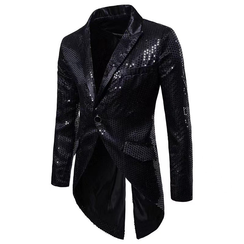 Herren modischer und glänzender Blazer mit schickem Schnitt Echoarchiv