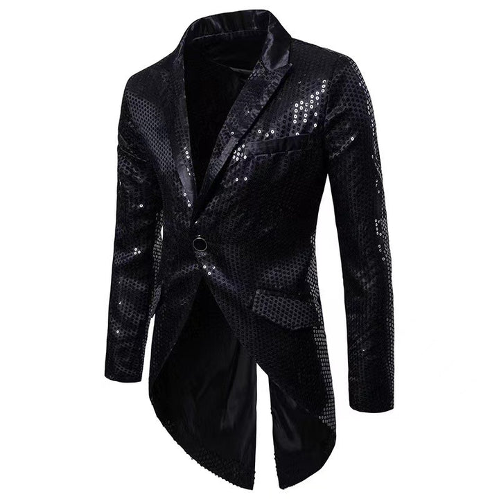 Herren modischer und glänzender Blazer mit schickem Schnitt Echoarchiv
