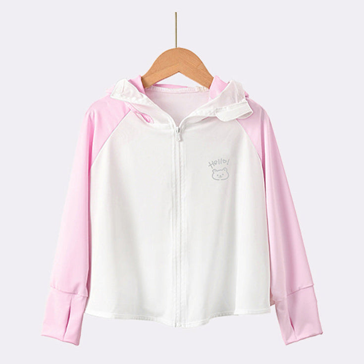Mädchen Übergangsjacke mit Kapuze und niedlichem Tiermotiv Echo Archiv