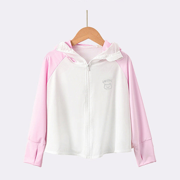 Mädchen funktionale UV-Schutzjacke mit Kapuze Echo Archiv
