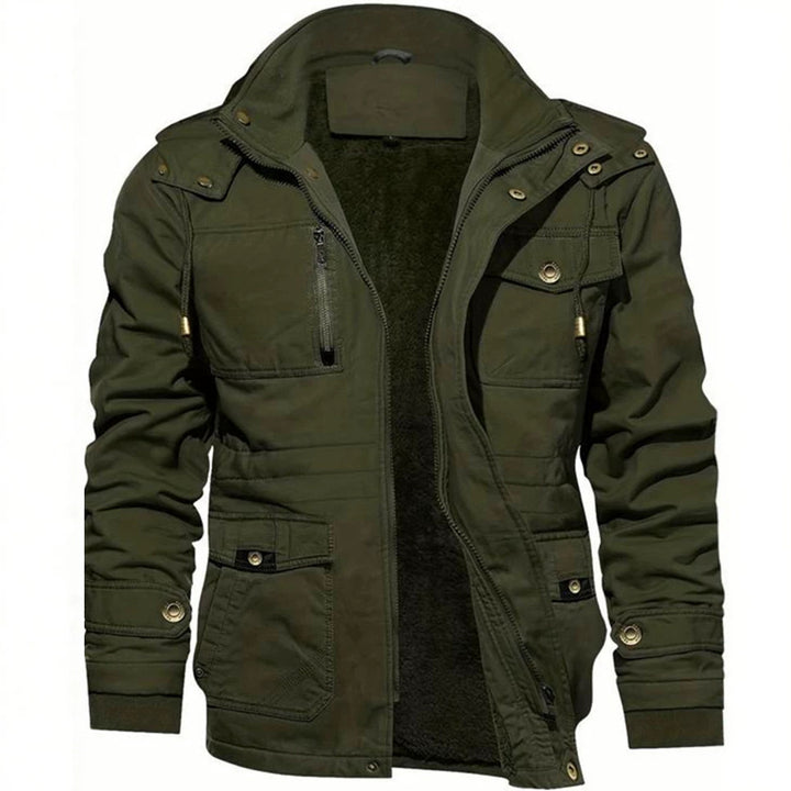Herren Thermo-Feldjacke mit Teddyfutter, Kapuze und Mehrfachtaschen Echoarchiv
