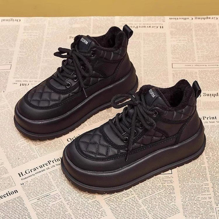 Damen Modische Plateau Sneakers mit Steppdesign Echo Archiv