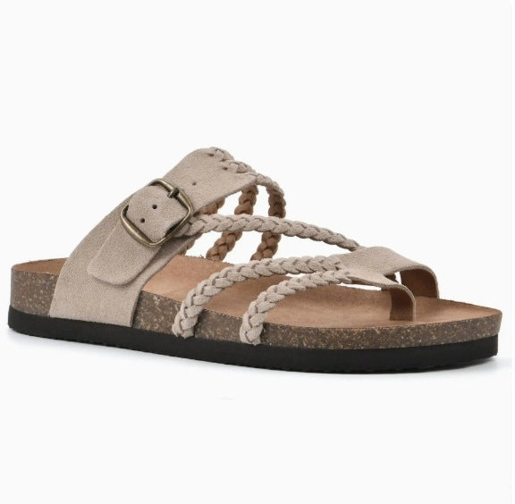 Damen Riemchen-Sandalen mit geflochtenem Design und verstellbarem Riemen Echoarchiv