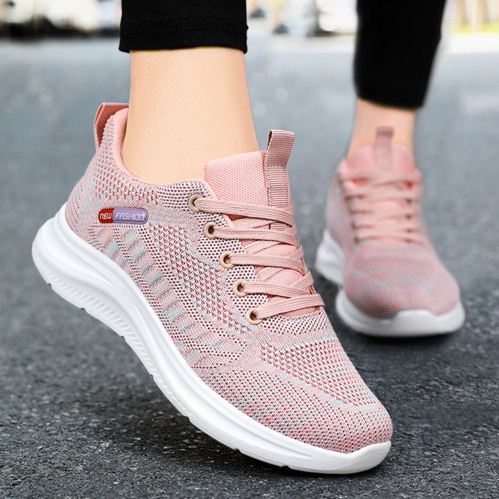 Damen nan leichte atmungsaktive Strick-Walking-Sneaker mit gepolstertem Fersenabschluss und dämpfender EVA-Zwischensohle Echo Archiv