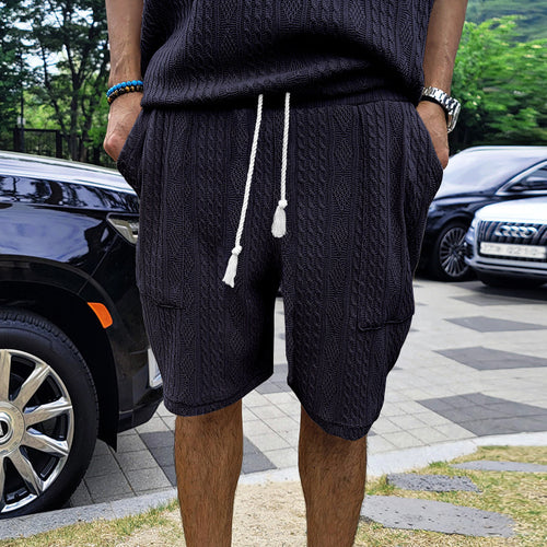 Herren lässige Cargo-Shorts mit elastischem Bund und praktischen Taschen Echoarchiv