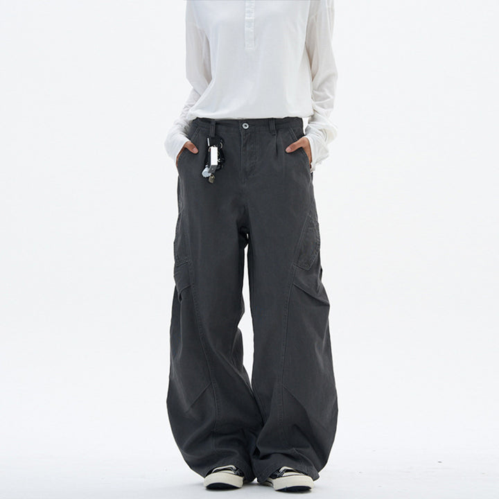 Damen weite Cargo-Hose im Baggy-Stil mit Utility-Taschen Echo Archiv