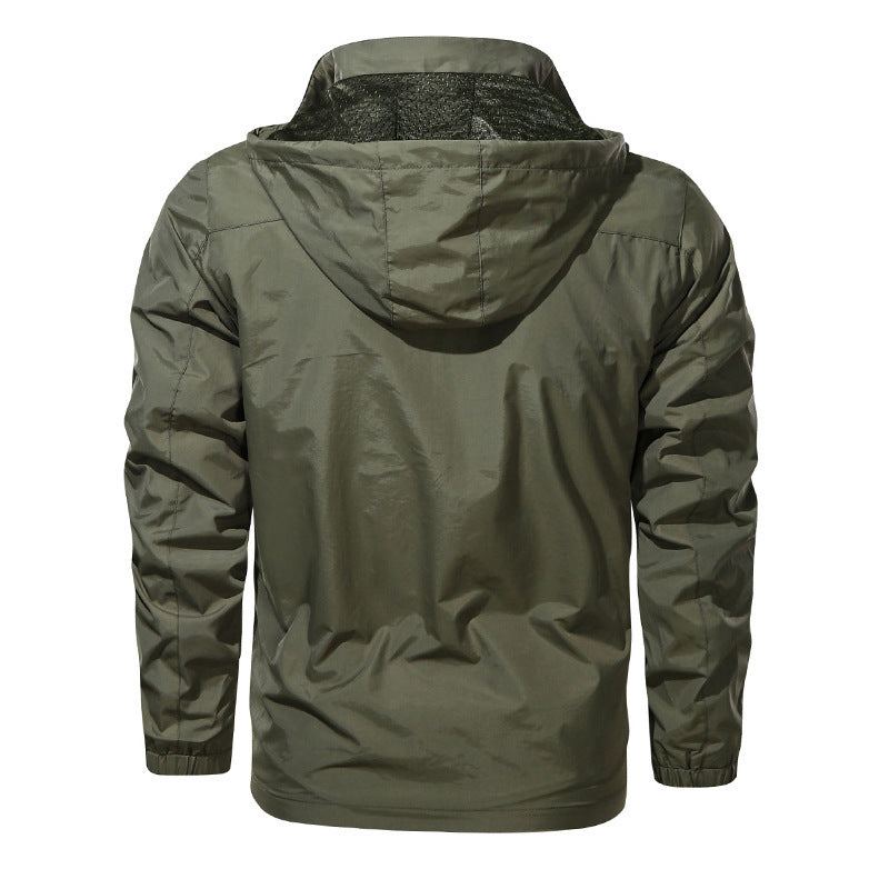 Herren nan leichte Outdoorjacke Windbreaker mit wasserabweisender Beschichtung und atmungsaktivem Meshfutter Echo Archiv